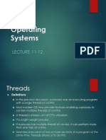 OS Lectures 11-12 - Threads Overview