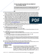 JDF 237 Instructions for Application for Collateral Relief