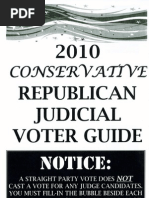 Download 2010 NC Conservative Republican Judge Voter Guide by RepublicanJudgeInfo SN39348530 doc pdf