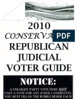2010 NC Conservative Republican Judge Voter Guide