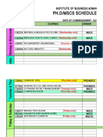 Ph.D/Mscs Schedule Fall 2017: Institute of Business Administration