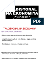 Tradisyonal Na Ekonomiya