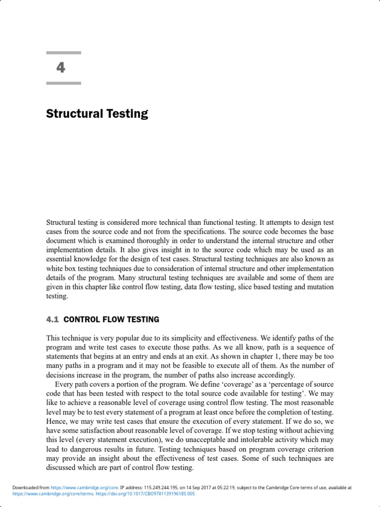 Structural Testing PDF | PDF | Control Flow | Computer Program