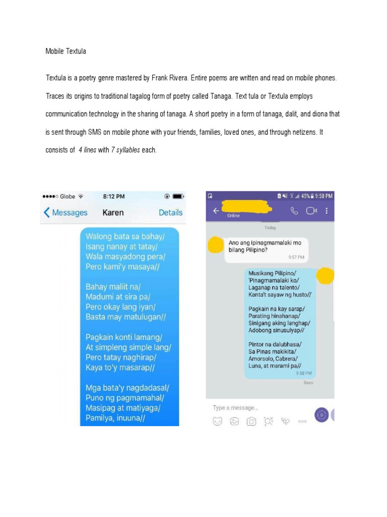 Mobile Textula: Modern Poetry on Phones | PDF | Poetry | Telecommunications