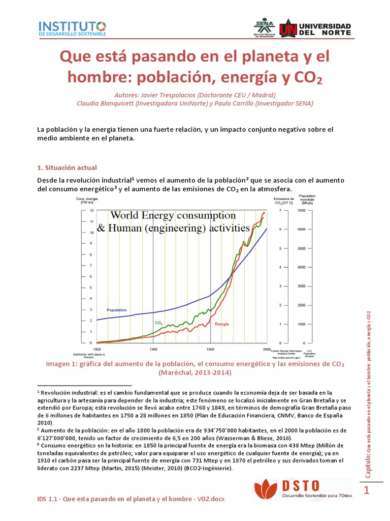 Que Está Pasando en El Planeta y El Hombre: Población, Energía y CO2 ...