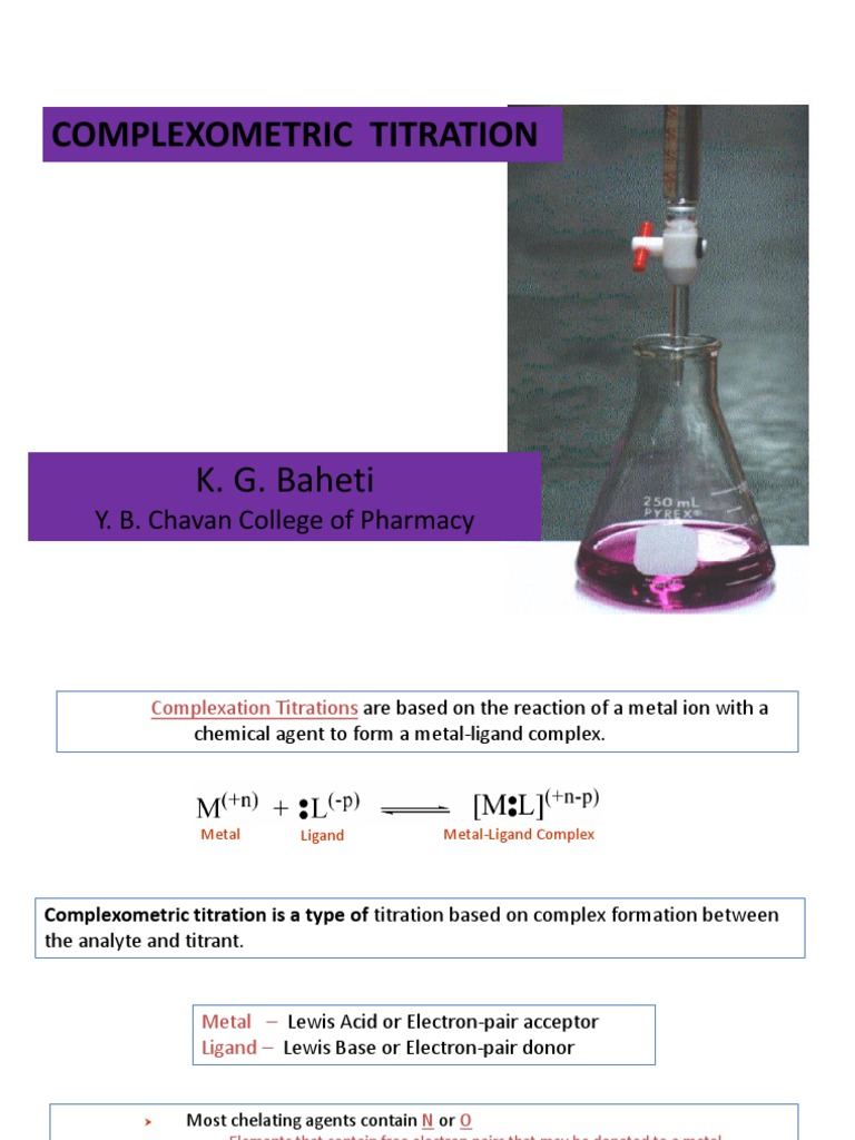 KGB Complexometric Titration PDF Coordination Complex