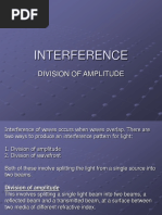 Interference - Division of Amplitude