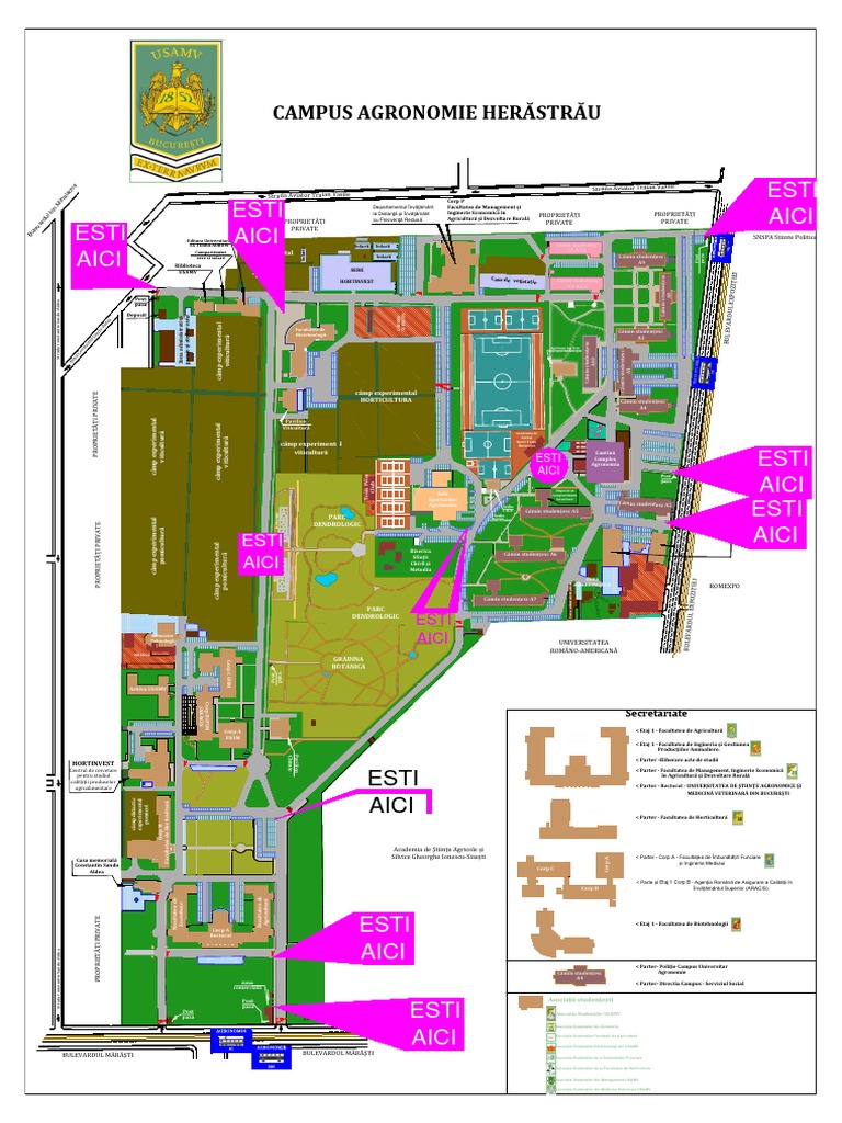 Mapa do Campus da USAMV București | PDF | Esportes para pessoas com ...