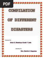 Compilation of Different Disasters: Erica G. Mandeoya Grade 7-Jade