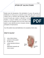 Examination of Saliva Stains