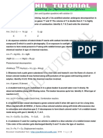 10th Chemical Reaction and Equation Questions With Solution 03