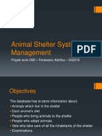 Animal Shelter System Management: Projekt Work DB2 - Pereteatcu Adelina - SS2018