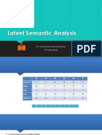 Latent Semantic Analysis: Dr. Maunendra Sankar Desarkar IIT Hyderabad