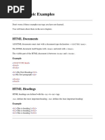 HTML Basic Examples