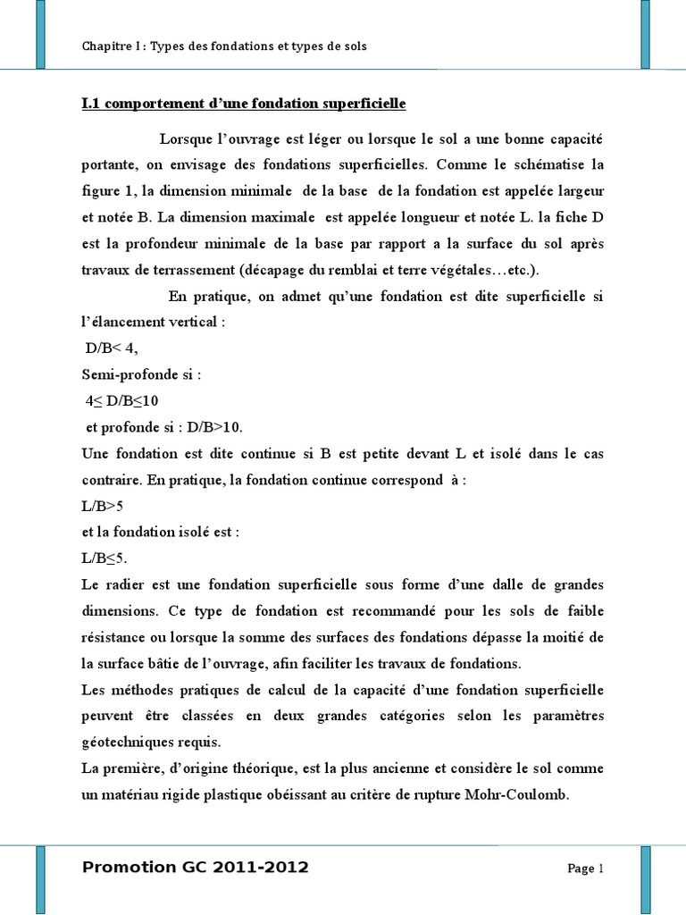 Types de fondations et sols associés | PDF | Fondation (construction ...