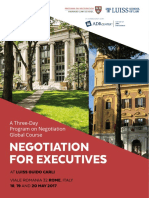 Harvard LUISS On Negotiation Brochure PDF