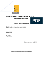 Estimación de parámetros estadísticos en corte de hule