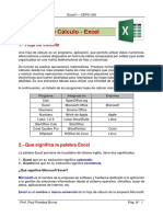 I - Conceptos y Descripción Del Entorno de Excel