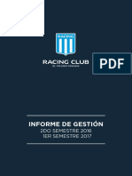 Informe de Gestión 2017 - Racing Club