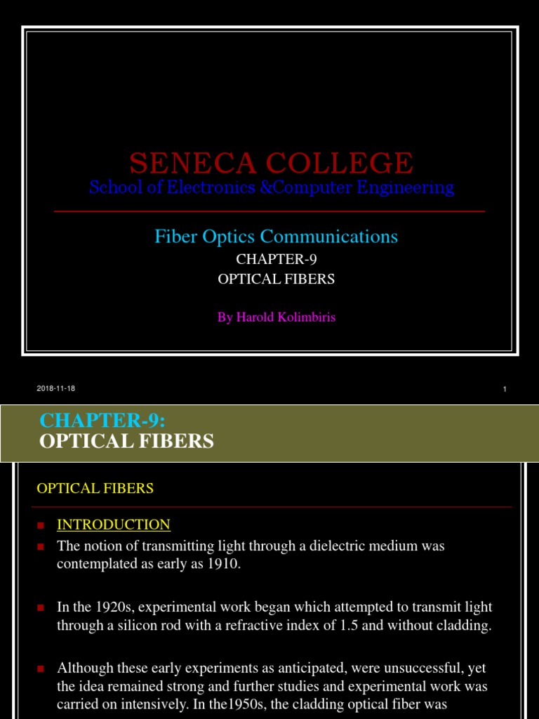 Seneca College: Fiber Optics Communications | PDF | Optical Fiber ...