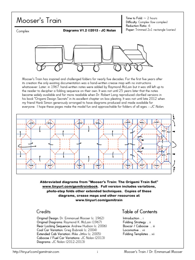Moosers Train | PDF | Paper Folding | Origami