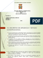 DECRETOS DE URGENCIA Y ESTADO CONSTITUCIONAL