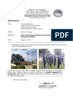 August 6, 2018 Monday Flag Raising Ceremony and Pre-Deployment Briefing