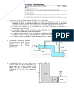 Tercera práctica calificada de Mecánica de Fluidos FI-565