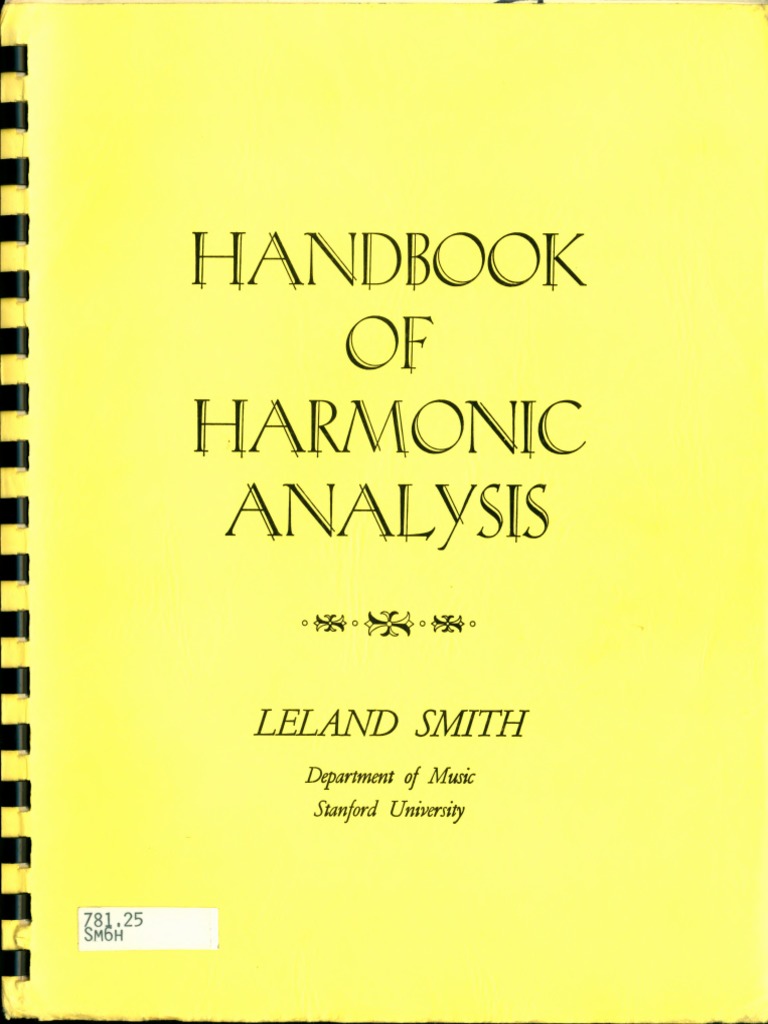 Handbook of Harmonic Analysis PDF | PDF | Chord (Music) | Harmony
