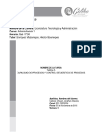 Tarea 5 - Capacidad de Procesos y Control Estadístico de Procesos