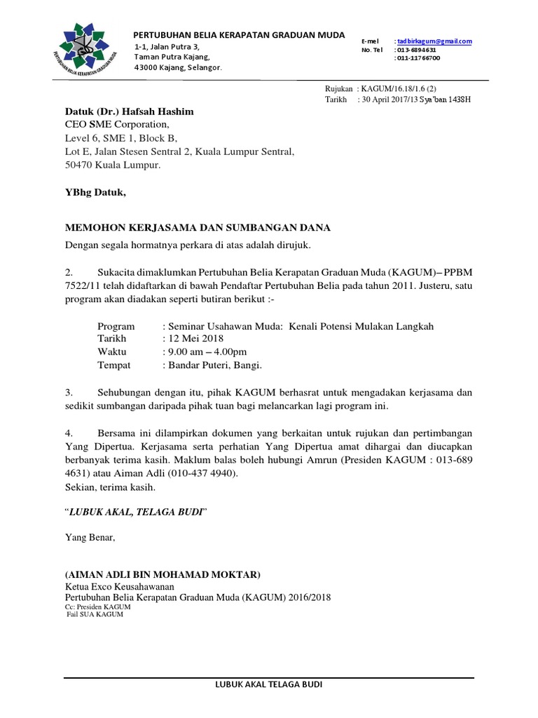 Surat Rasmi Sme Corp