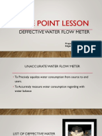 One Point Lesson: Deffective Water Flow Meter