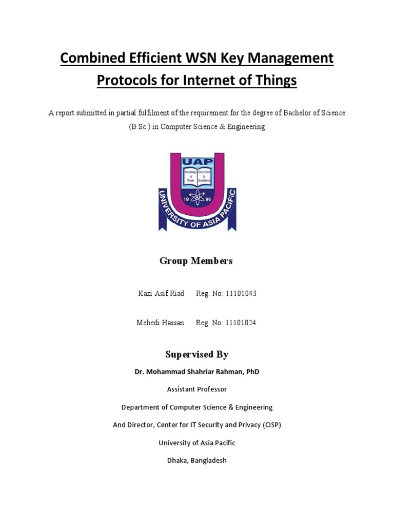 Combined Efficient WSN Key Protocol For Internet of Things | PDF ...