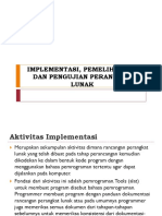 Implementasi, Pengujian, Pemeliharaan