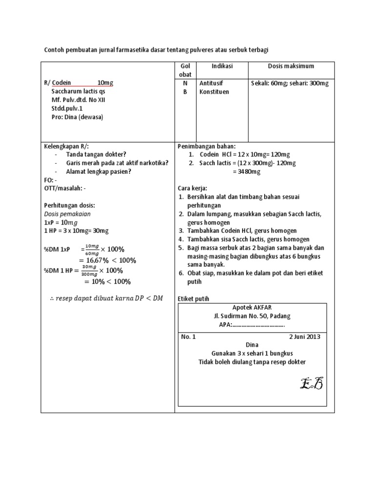 Jurnal Farmasetika Dasar Codein Pdf