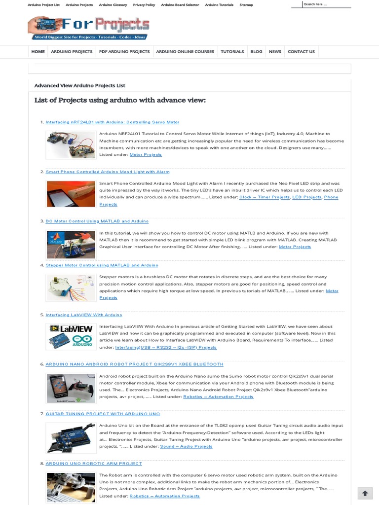 arduino 3000 projects list ebook duino4projects arduino electric motor