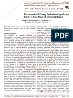 Natural Resources in Unconventional Energy Production Capacity On The Basis of The Study A Case Study of Mirzachul Region