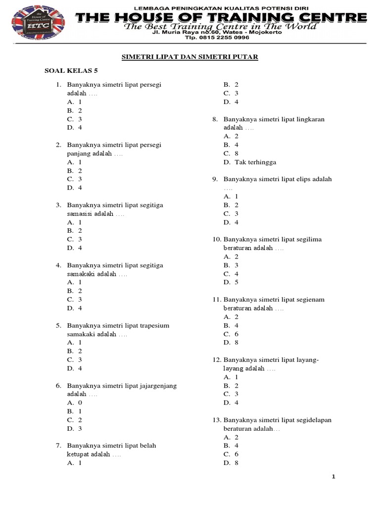 08 Simetri Lipat Dan Putar Kelas V