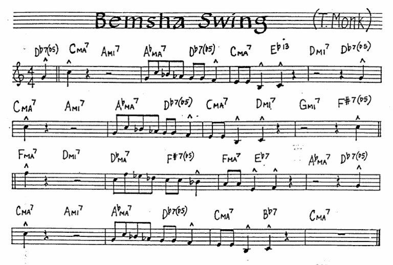 Bemsha Swing Pdf