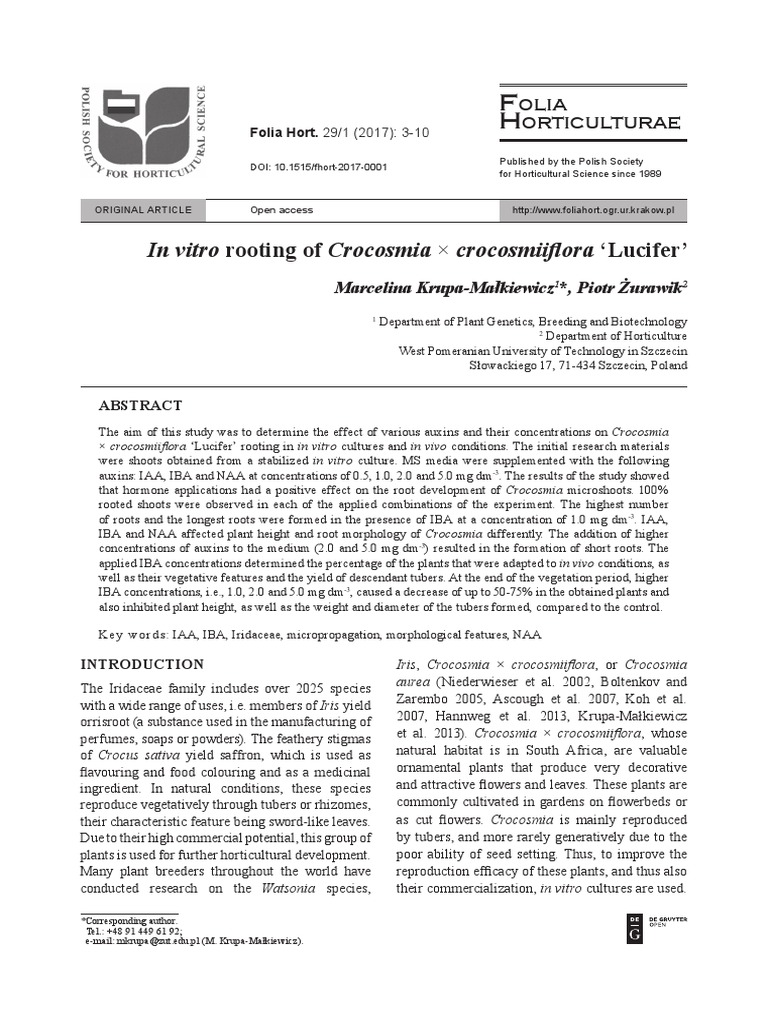 folia horticulturae journal