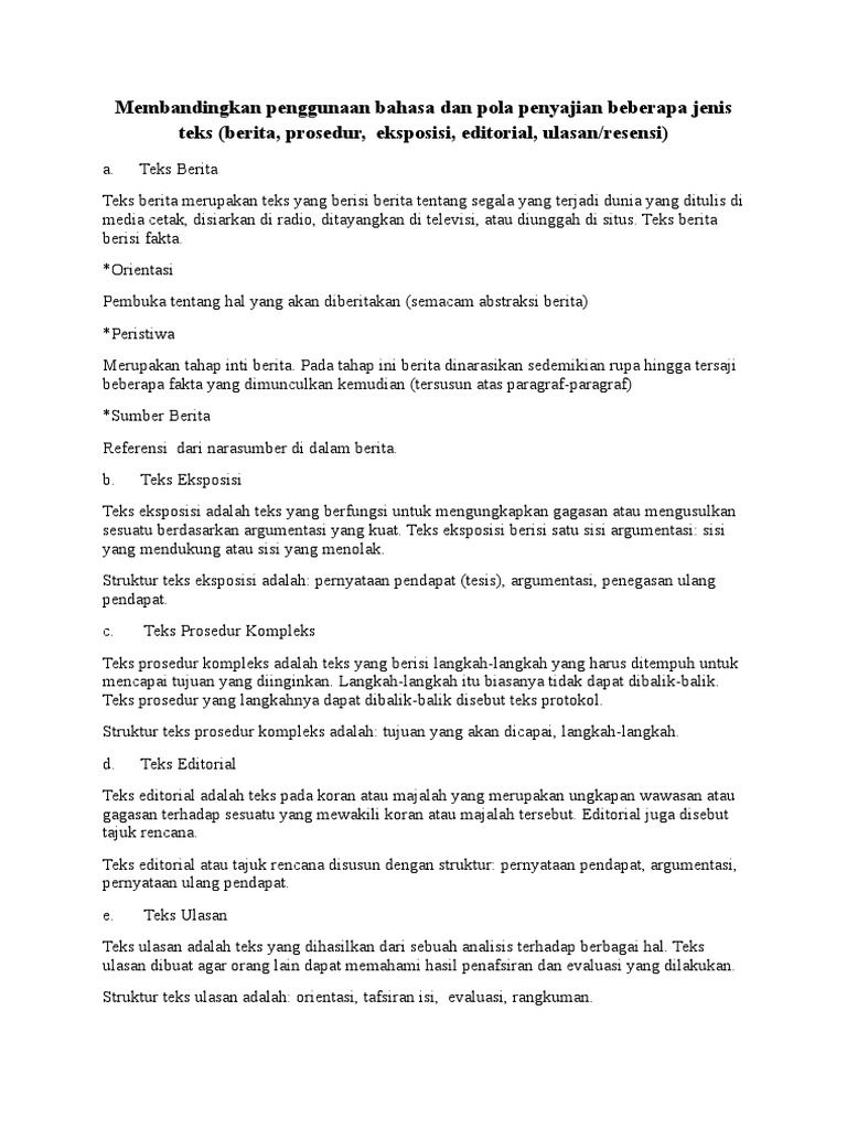 Bagaimana Pola Penyajian Teks Biografi Tersebut Berbagi