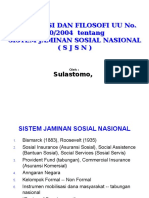 Substansi & Filosofi UU No.4 2004 Tentang Sistem Jaminan Sosial Nasional (SJSN)