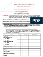 Recommendation Form Senior High School PDF