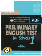 Cambridge Preliminary English Test For Schools 1 (Book) PDF