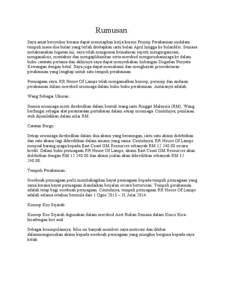 Rumusan Kerja Kursus Pdf