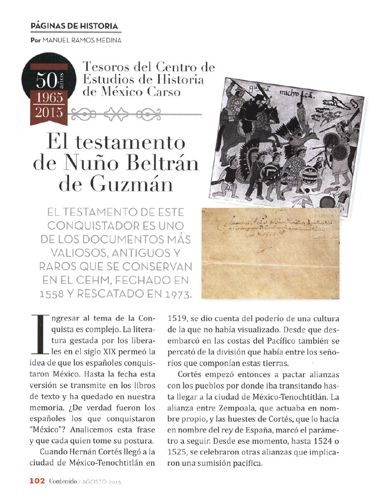 El Testamento de Nuño Beltran de Guzman PDF