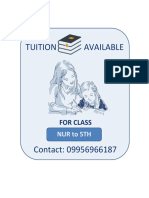 Tuition Available: For Class