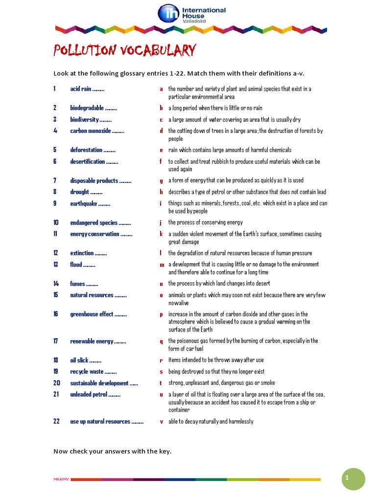 C1 Vocabulary Reading Pollution | PDF | Air Pollution | Deforestation