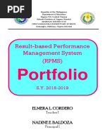 RPMS Portfolio Cover Nhoe | PDF | Learning | Curriculum