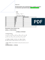 Decimal to Binary Conversion